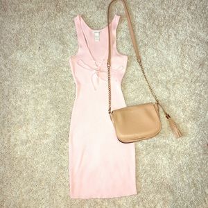 Pastel Pink Midi Dress